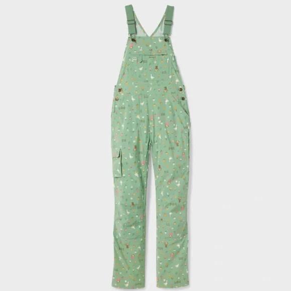 NWT Duluth M x35L Heirloom Gardening Bib Overalls Glacial Green Garden Goose - Picture 8 of 9